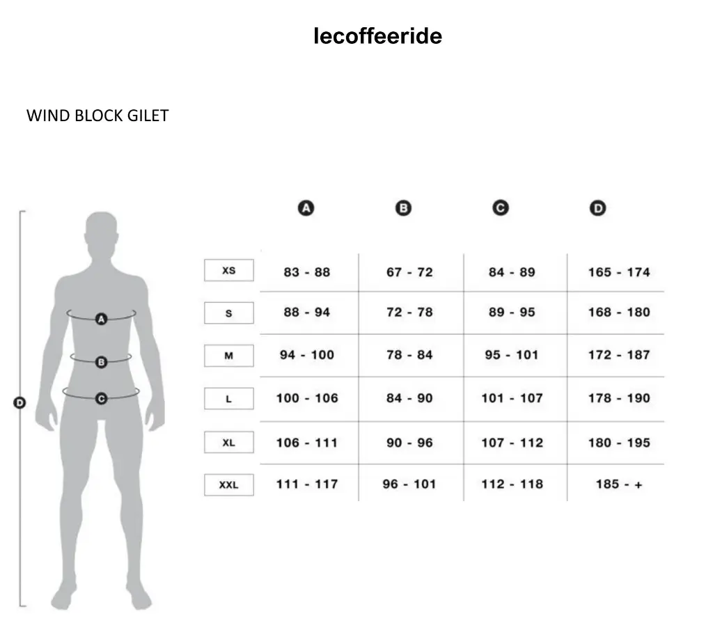size chart Wind Block Giletµ.webp