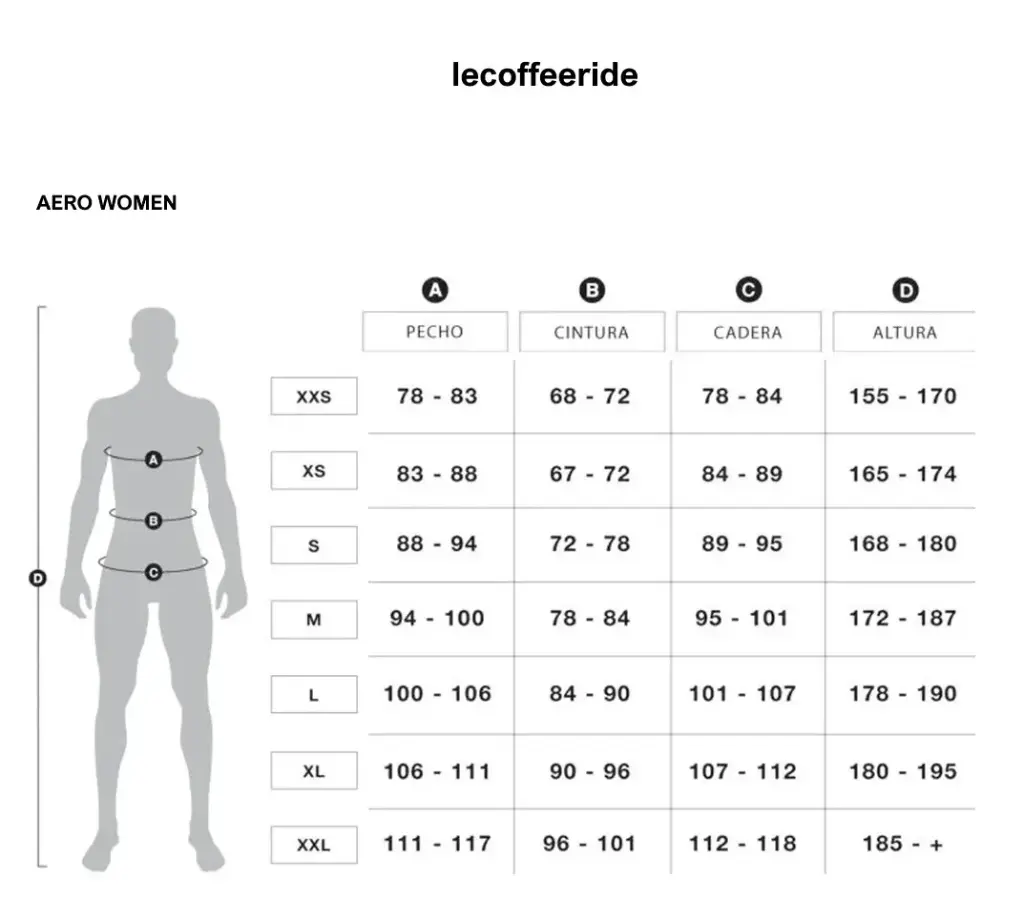 Size chart Aero women.webp