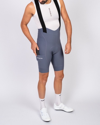 Bib Shorts Cargo Pro Grey Men